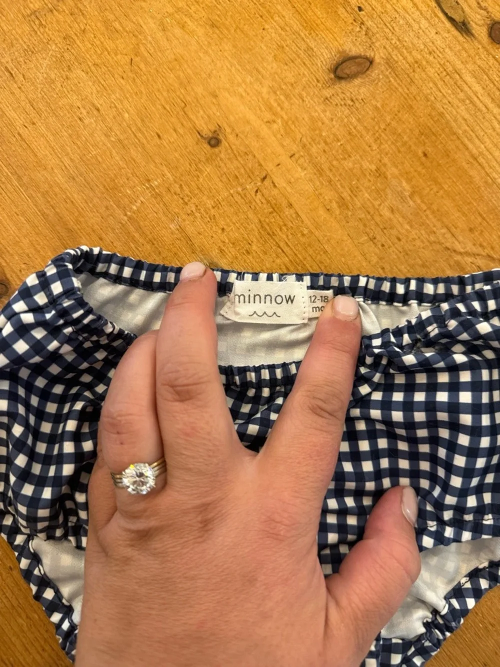Minnow navy gingham